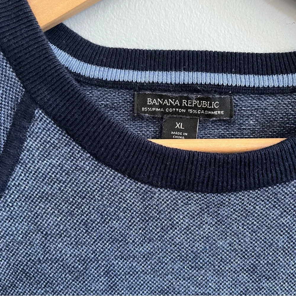 Banana Republic Men's Cashmere Blend Crew Neck Sweater Size XL Preppy Casual